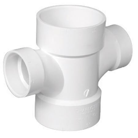 Charlotte Pipe And Foundry Charlotte Pipe Schedule 40 4 in. Hub X 4 in. D Hub PVC Sanitary Tee 1 pk PVC004291800